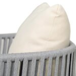 Logema Outdoor Garden Balcony Sofa Set 2 Seater,4 Single Seater With 1 Table Set, Braid & Rope (Grey + Beige) - Image 6