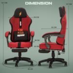 Drogo ComfortMax Ergonomic Gaming Chair with Breathable Fabric, Adjustable Neck - Image 9