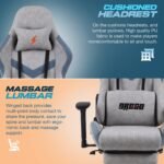 Drogo Evolved Series Ergonomic Gaming Chair With Head & Massager Lumbar Support Pillow - Image 21