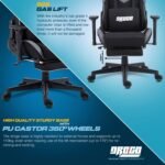 Drogo Evolved Series Ergonomic Gaming Chair With Head & Massager Lumbar Support Pillow - Image 7