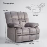 Drogo Evo Lounge Oversized Motorised Single Seater Recliner Sofa with Rapid Recline Technology - Image 8