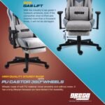 Drogo Evolved Series Ergonomic Gaming Chair With Head & Massager Lumbar Support Pillow - Image 25