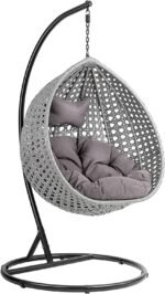 Elliott Single Seater Hanging Swing With Stand For Balcony , Garden - Image 7