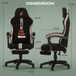 Drogo ComfortMax Ergonomic Gaming Chair with Breathable Fabric, Adjustable Neck - Image 32