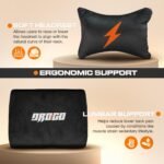 Drogo AeroX Gaming Chair with Luxurious Suede Fabric, Armrest, Neck & Lumbar Pillow - Image 25