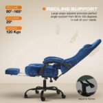 Drogo AeroX Gaming Chair with Luxurious Suede Fabric, Armrest, Neck & Lumbar Pillow - Image 12