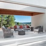 Madaki Outdoor Garden Balcony Sofa Set 3 Seater , 2 Single Seater and 1 Center Table & 1 Side Table Set, Braid & Rope (Grey)