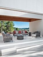 Madaki Outdoor Garden Balcony Sofa Set 3 Seater , 2 Single Seater and 1 Center Table & 1 Side Table Set, Braid & Rope (Grey)