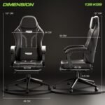 Drogo Phantom Ergonomic Gaming Chair with Premium PU Leather, Adjustable Neck - Image 2