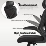 Drogo Marshal Pro Premium Ergonomic Office Chair for Work from Home, Flip-up Armrest - Image 6