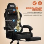 Drogo AeroX Gaming Chair with Luxurious Suede Fabric, Armrest, Neck & Lumbar Pillow - Image 22