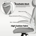 Drogo Marshal Pro Premium Ergonomic Office Chair for Work from Home, Flip-up Armrest - Image 42