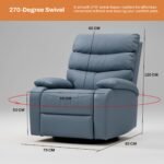 Drogo Velora Electric Motorised Recliner Sofa 1 Seater with Rocking, Revolving & Rapid Recline Technology - Image 13