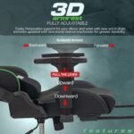 Drogo Viper Ergonomic Gaming Chair With 7 Way Adjustable Seat, Full Reclining Back - Image 6