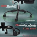 Drogo Viper Ergonomic Gaming Chair With 7 Way Adjustable Seat, Full Reclining Back - Image 14