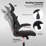 Drogo Marshal Pro Premium Ergonomic Office Chair for Work from Home, Flip-up Armrest - Image 4