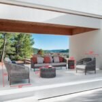 Madaki Outdoor Garden Balcony Sofa Set 3 Seater , 2 Single Seater and 1 Center Table & 1 Side Table Set, Braid & Rope (Grey) - Image 7