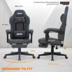 Drogo Apex Ergonomic Gaming Chair, Highback Computer Chair with Linkage Armrest - Image 5