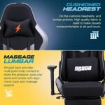 Drogo Evolved Series Ergonomic Gaming Chair With Head & Massager Lumbar Support Pillow - Image 4