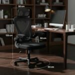 Drogo Ergonomic Office Chair for Work from Home with Breathable Mesh, Flip-up Armrest - Image 17