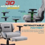 Drogo Evolved Series Ergonomic Gaming Chair With Head & Massager Lumbar Support Pillow - Image 24