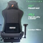 Drogo Viper Ergonomic Gaming Chair With 7 Way Adjustable Seat, Full Reclining Back - Image 7