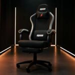 Drogo Throne Ergonomic Gaming Chair With Linkage Armrest,Foot Rest,& Adjustable Seat