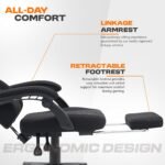 Drogo Apex Ergonomic Gaming Chair, Highback Computer Chair with Linkage Armrest - Image 15