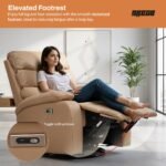 Drogo Velora Electric Motorised Recliner Sofa 1 Seater with Rocking, Revolving & Rapid Recline Technology - Image 4