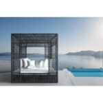 César Outdoor Poolside Sunbed With Cushion Daybed (GREY)