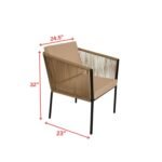 Parna Outdoor Garden Balcony Sofa Set 2 Seater , 2 Single Seater 1 Center Table Set Braided and Rope - Image 8