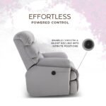 Avalon Posture Pro Rocking & Rotating Single Seater Fabric Recliner, Grey, Motorized - Image 9