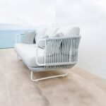 Astor Outdoor Garden Balcony Sofa Set 3 Seater , 2 Single Seater and 1 Center Table Set Braid & Rope (Grey-Off White) - Image 8
