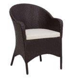 Dushtu Outdoor Patio Seating Set 4 Chairs and 1 Table Set (Dark Brown) - Image 5