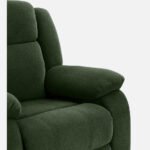 Avalon - Rocking & Rotating Single Seater Fabric Recliner In Green Colour - Image 11