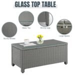 Porch Outdoor Sofa Set 2 Seater, 2 Single seater and 1 Center Table - Image 7