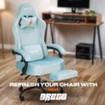 Drogo AeroX Gaming Chair with Luxurious Suede Fabric, Armrest, Neck & Lumbar Pillow - Image 9