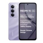 Redmi 15 5G Sandy Purple 6GB + 128GB | Segment's Largest 7000mAhA Battery | Segment's Largest Display 17.53cm(6.9) Up to 144Hz | Snapdragon 6s Gen 3 | 18W Reverse Charging | 50MP AI Dual Camera - Image 12