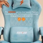 Drogo AeroX Gaming Chair with Luxurious Suede Fabric, Armrest, Neck & Lumbar Pillow - Image 6