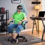 Drogo AeroX Gaming Chair with Luxurious Suede Fabric, Armrest, Neck & Lumbar Pillow - Image 2