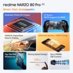 realme NARZO 80 Pro 5G (Racing Green,8GB+256GB) | Segment's 1st MediaTek Dimensity 7400 Chipset | 6000mAh Titan Battery + 80W Ultra Charge | 4500nits HyperGlow Esports Display | IP69 Waterproof - Image 2
