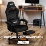 Drogo AeroX Gaming Chair with Luxurious Suede Fabric, Armrest, Neck & Lumbar Pillow - Image 27