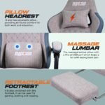Drogo Throne Ergonomic Gaming Chair With Linkage Armrest,Foot Rest,& Adjustable Seat - Image 31