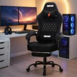 Drogo AeroX Gaming Chair with Luxurious Suede Fabric, Armrest, Neck & Lumbar Pillow - Image 19