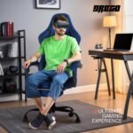 Drogo AeroX Gaming Chair with Luxurious Suede Fabric, Armrest, Neck & Lumbar Pillow - Image 11