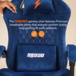 Drogo AeroX Gaming Chair with Luxurious Suede Fabric, Armrest, Neck & Lumbar Pillow - Image 15