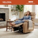 Drogo Velora Electric Motorised Recliner Sofa 1 Seater with Rocking, Revolving & Rapid Recline Technology - Image 2