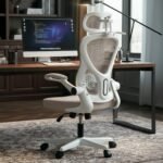 Drogo Ergonomic Office Chair for Work from Home with Breathable Mesh, Flip-up Armrest - Image 19