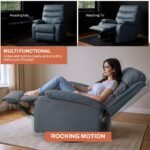 Drogo Velora Electric Motorised Recliner Sofa 1 Seater with Rocking, Revolving & Rapid Recline Technology - Image 10
