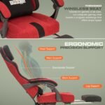 Drogo ComfortMax Ergonomic Gaming Chair with Breathable Fabric, Adjustable Neck - Image 5